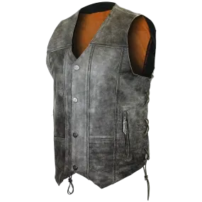 HMM915DG Men's Distressed Gray 10 Pocket Vest