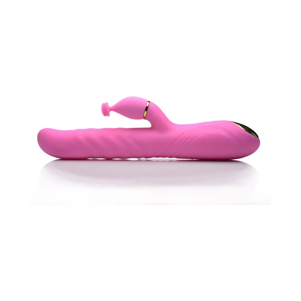 INMI 10X Versa-Thrust Thrusting & Vibrating Silicone Rabbit with 3 Attachments