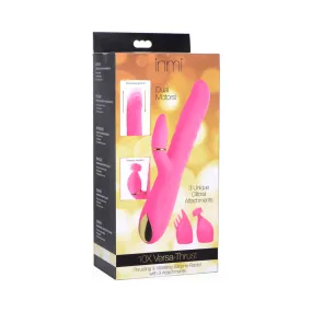 INMI 10X Versa-Thrust Thrusting & Vibrating Silicone Rabbit with 3 Attachments