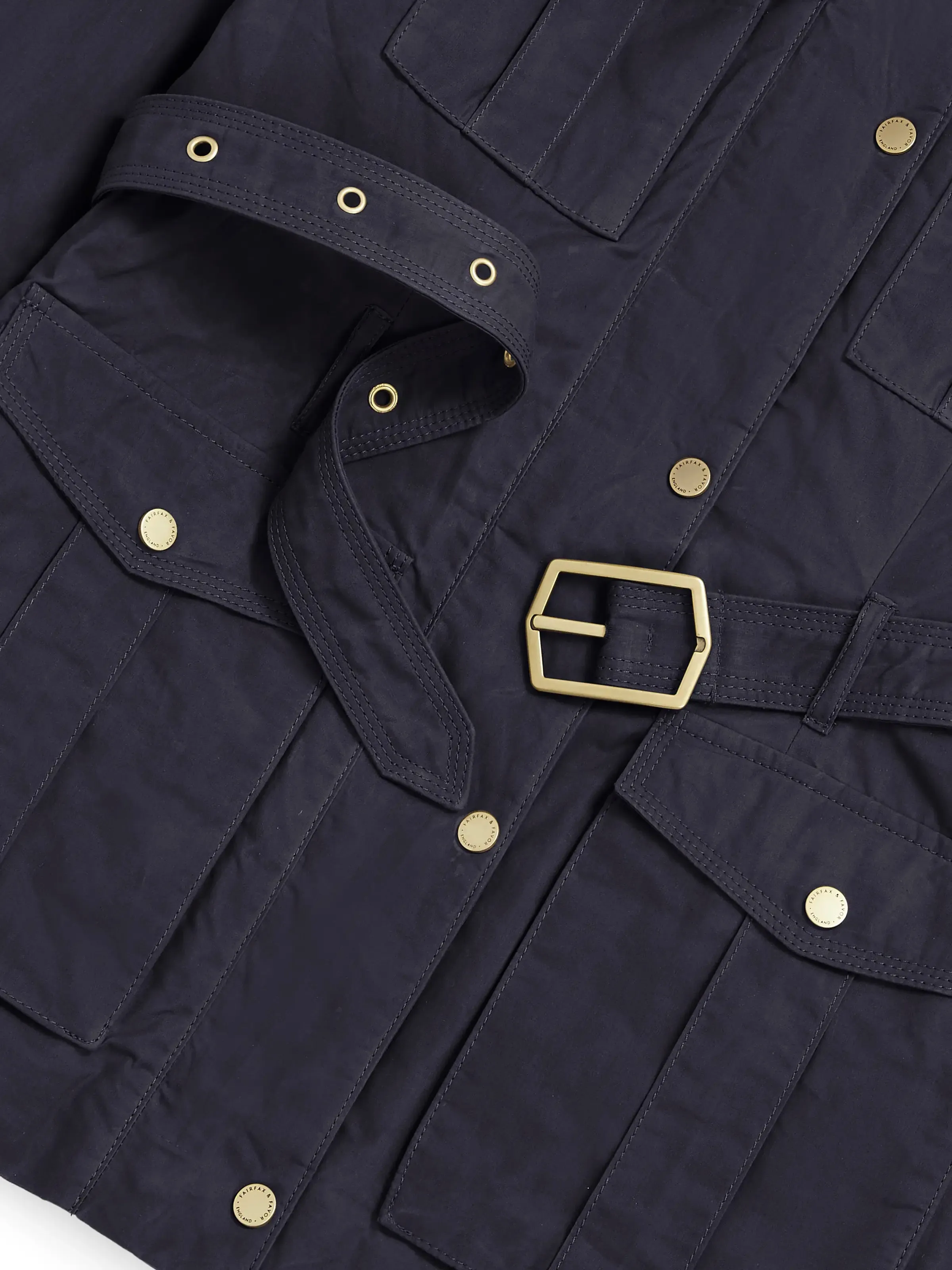 Ivy Quilted Wax Jacket - Navy