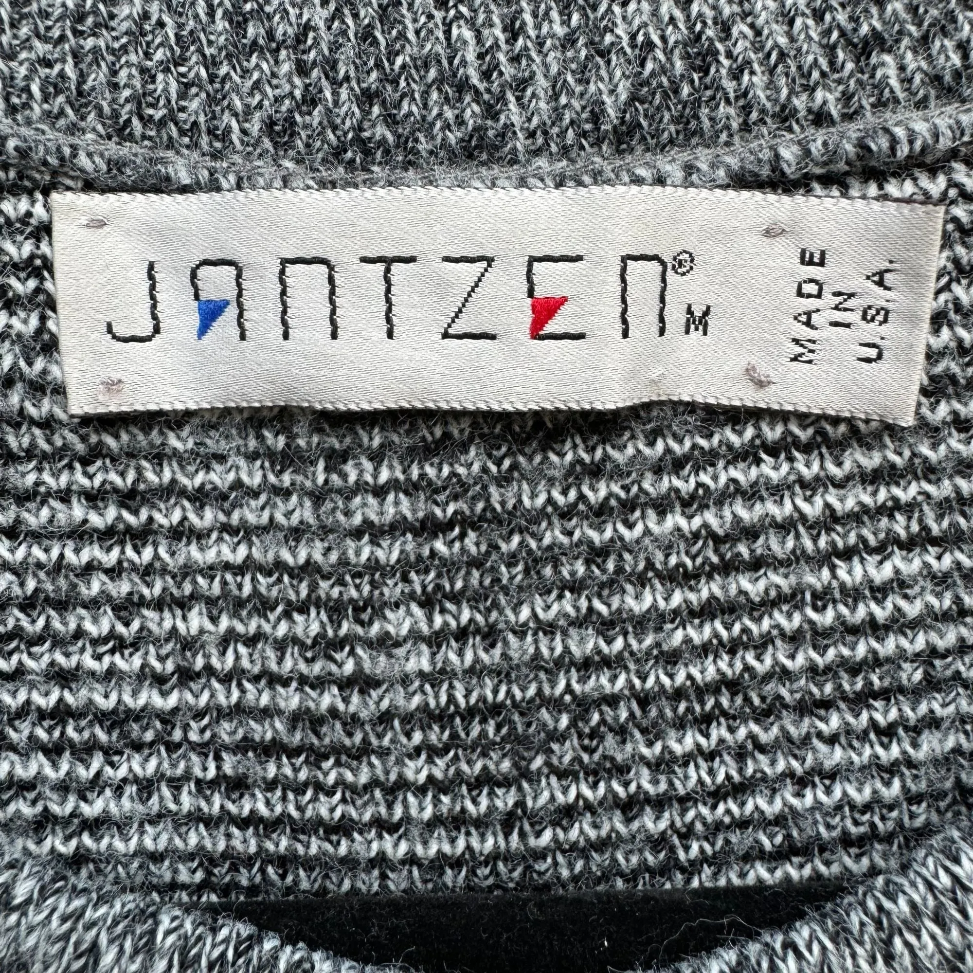 Jantzen Vintage Mens Geometric Patterned Crew Neck Knit Retro Grandpa Sweater M