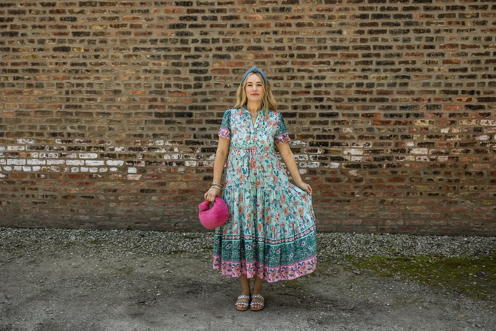 joey maxi dress in sky blue