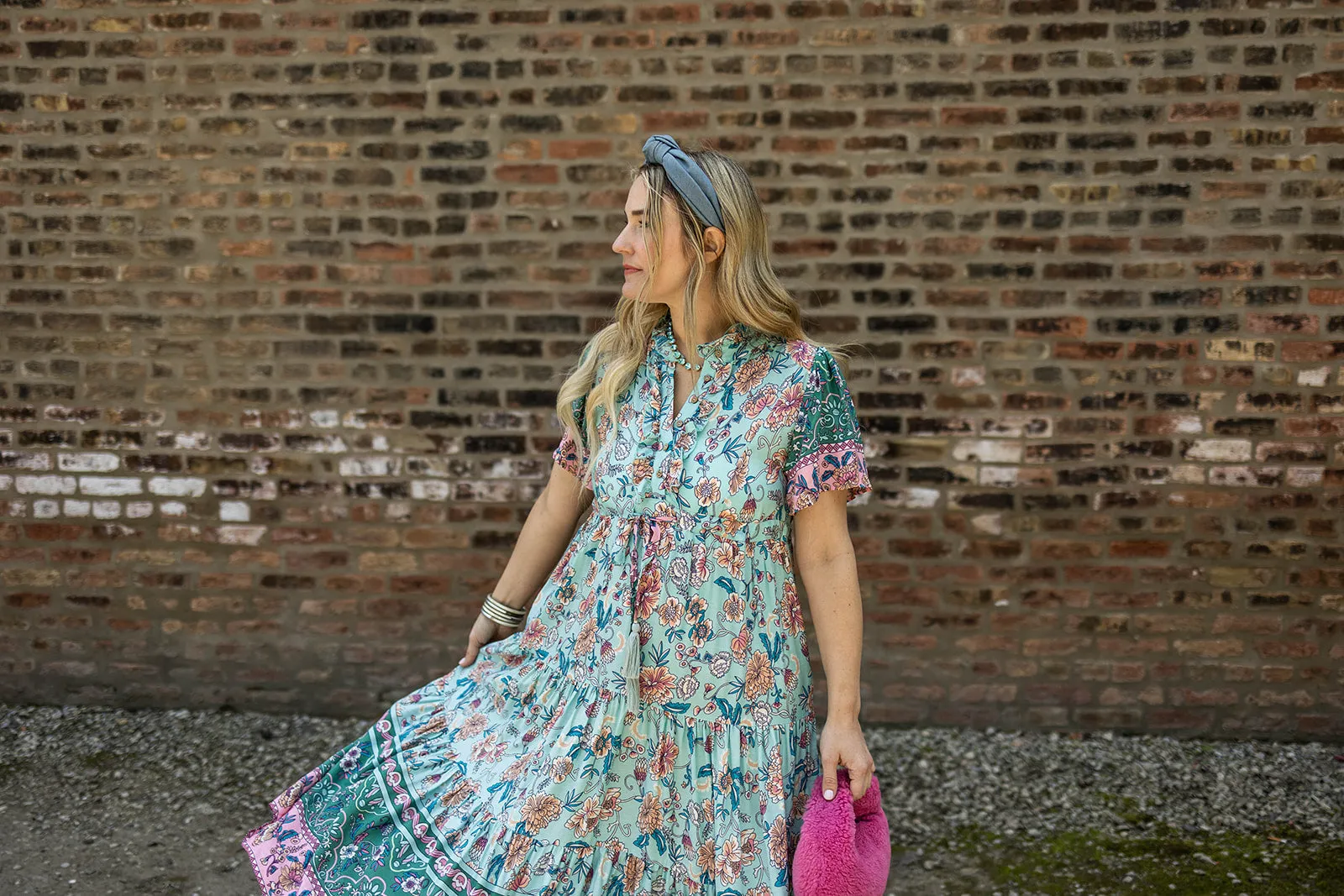 joey maxi dress in sky blue