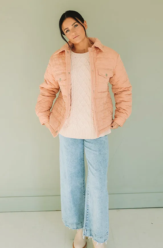 June Quilted Dusty Apricot Jacket - FINAL SALE