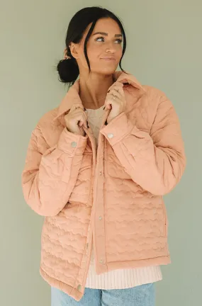 June Quilted Dusty Apricot Jacket - FINAL SALE