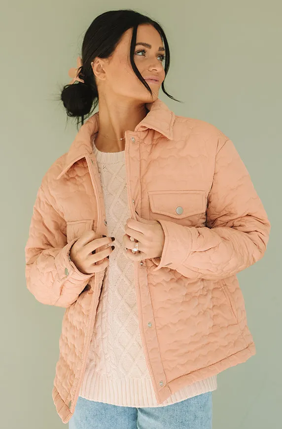 June Quilted Dusty Apricot Jacket - FINAL SALE