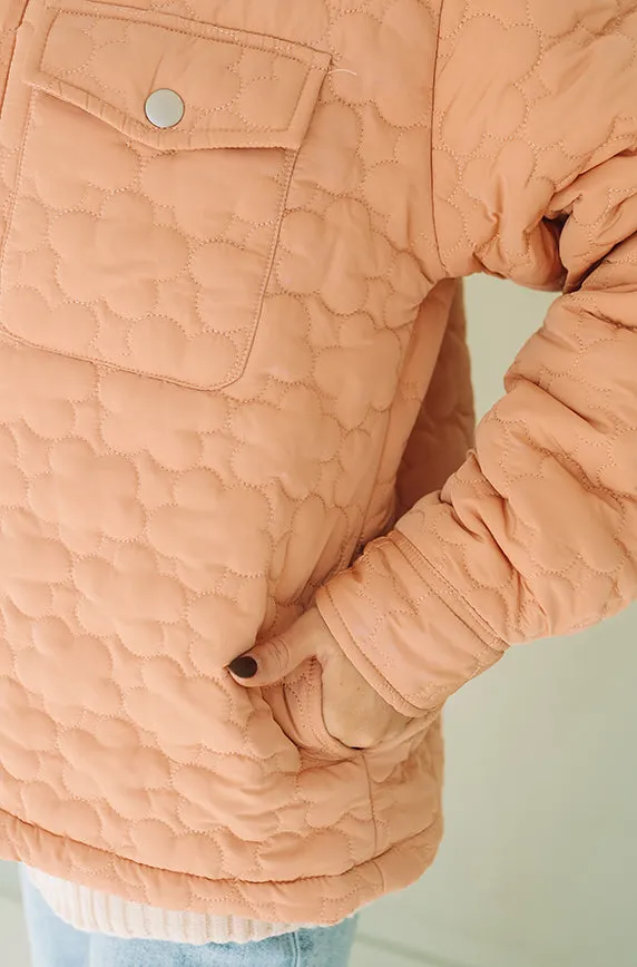 June Quilted Dusty Apricot Jacket - FINAL SALE