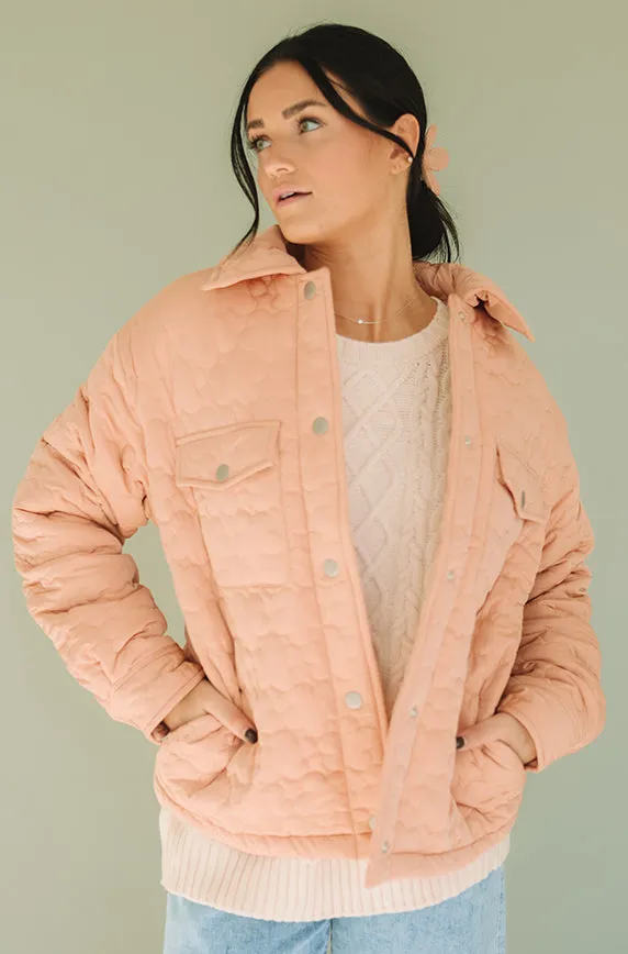 June Quilted Dusty Apricot Jacket - FINAL SALE