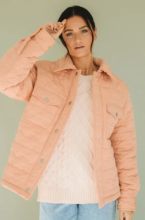 June Quilted Dusty Apricot Jacket - FINAL SALE