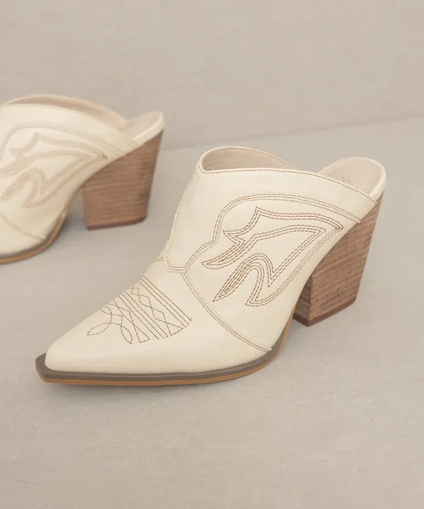 Kiara - Western Inspired Heeled Mule