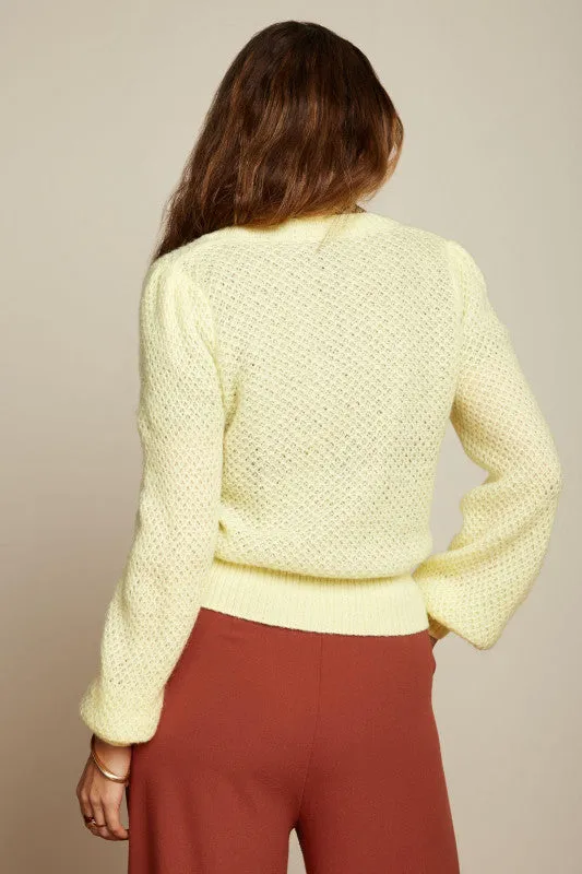 King Louie cardi V farfalle lemonade yellow