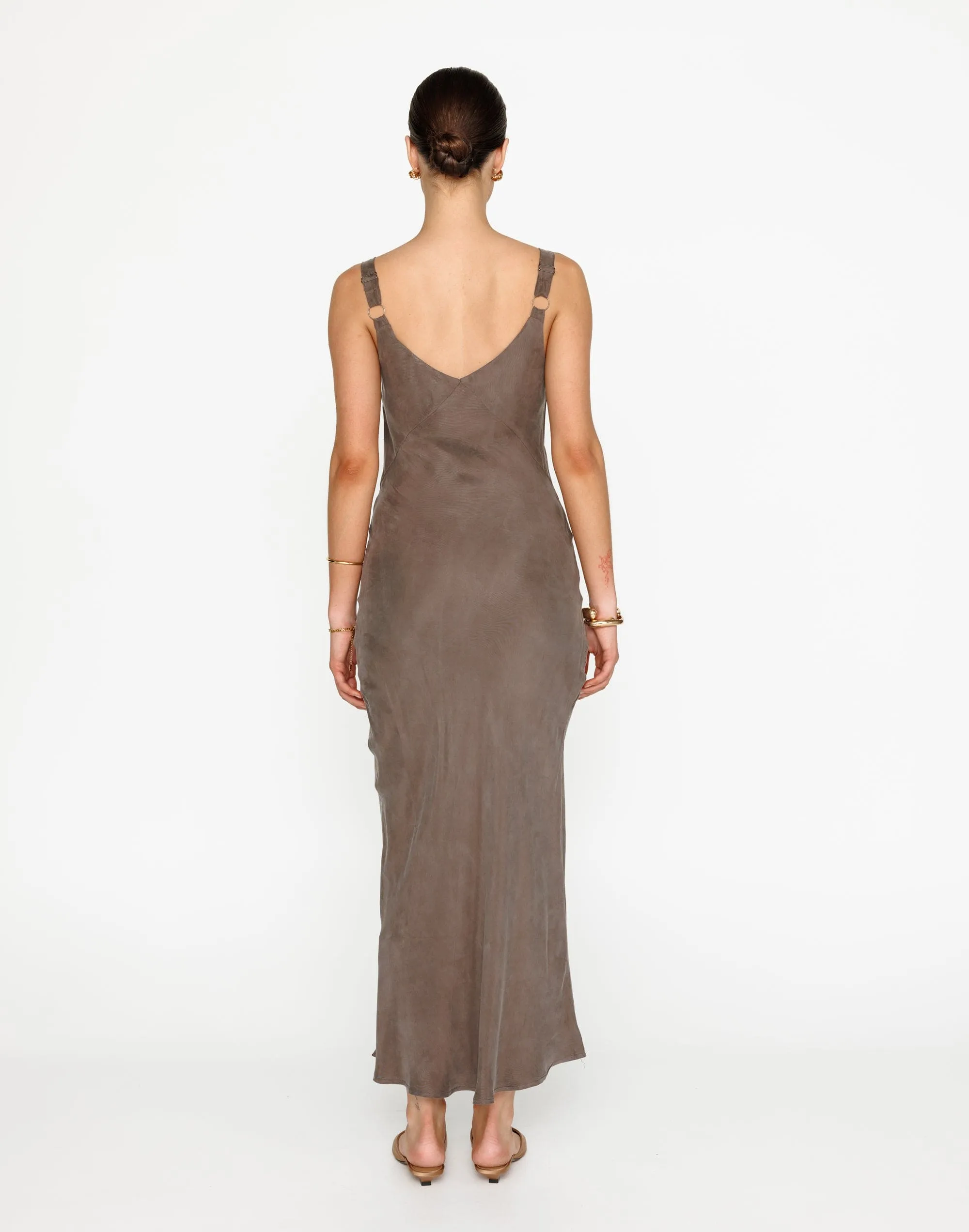 Kirsty Maxi Dress (Warm Grey)