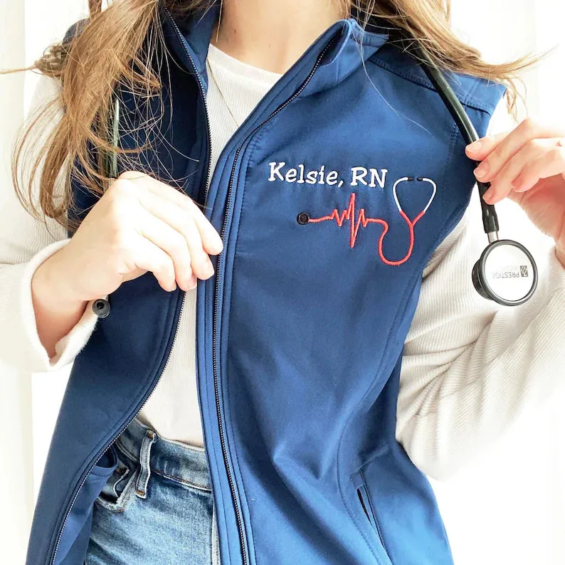 Ladies Stethoscope Soft Shell Nurse Vest