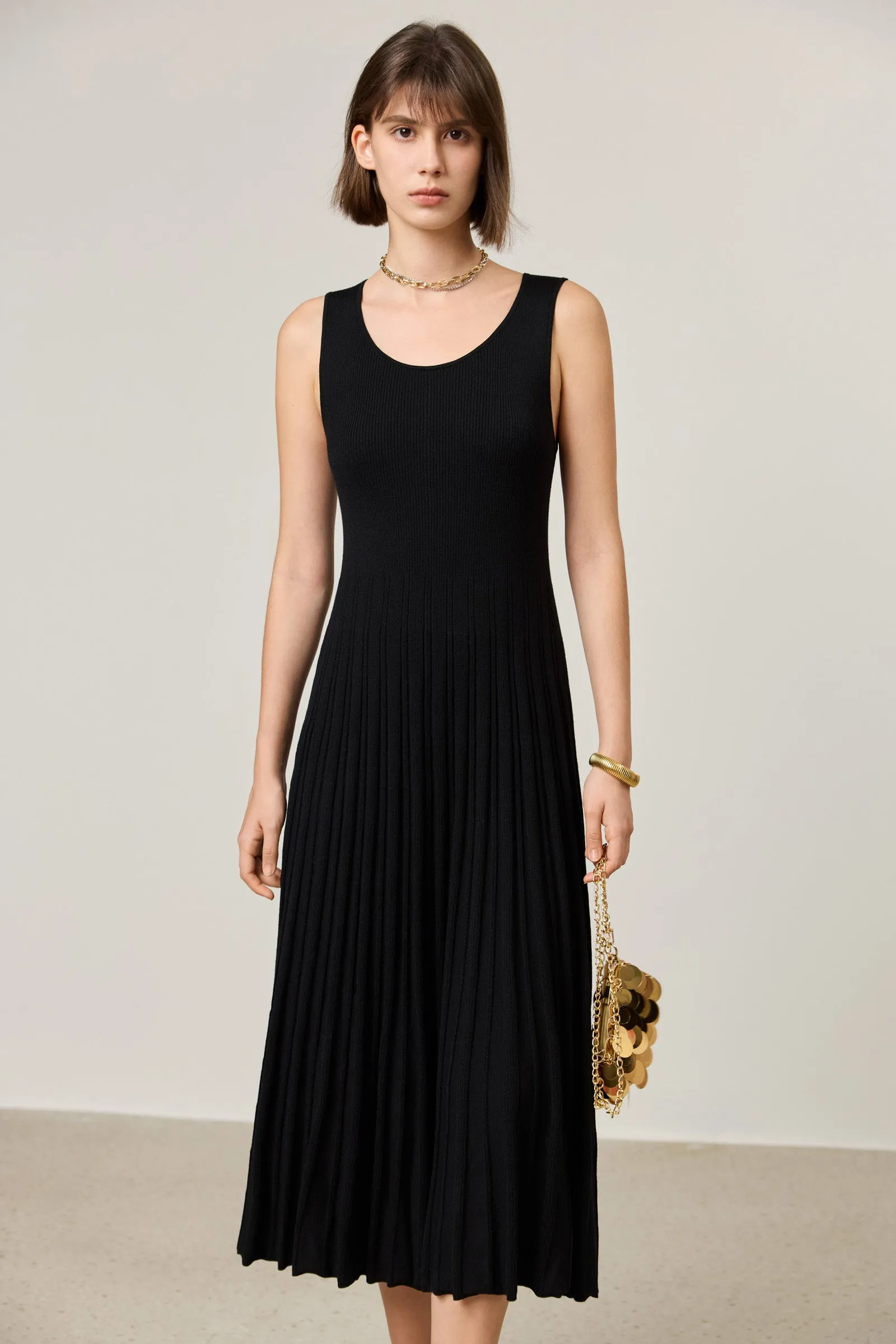 LILY Slim Fit Black Slip Dress