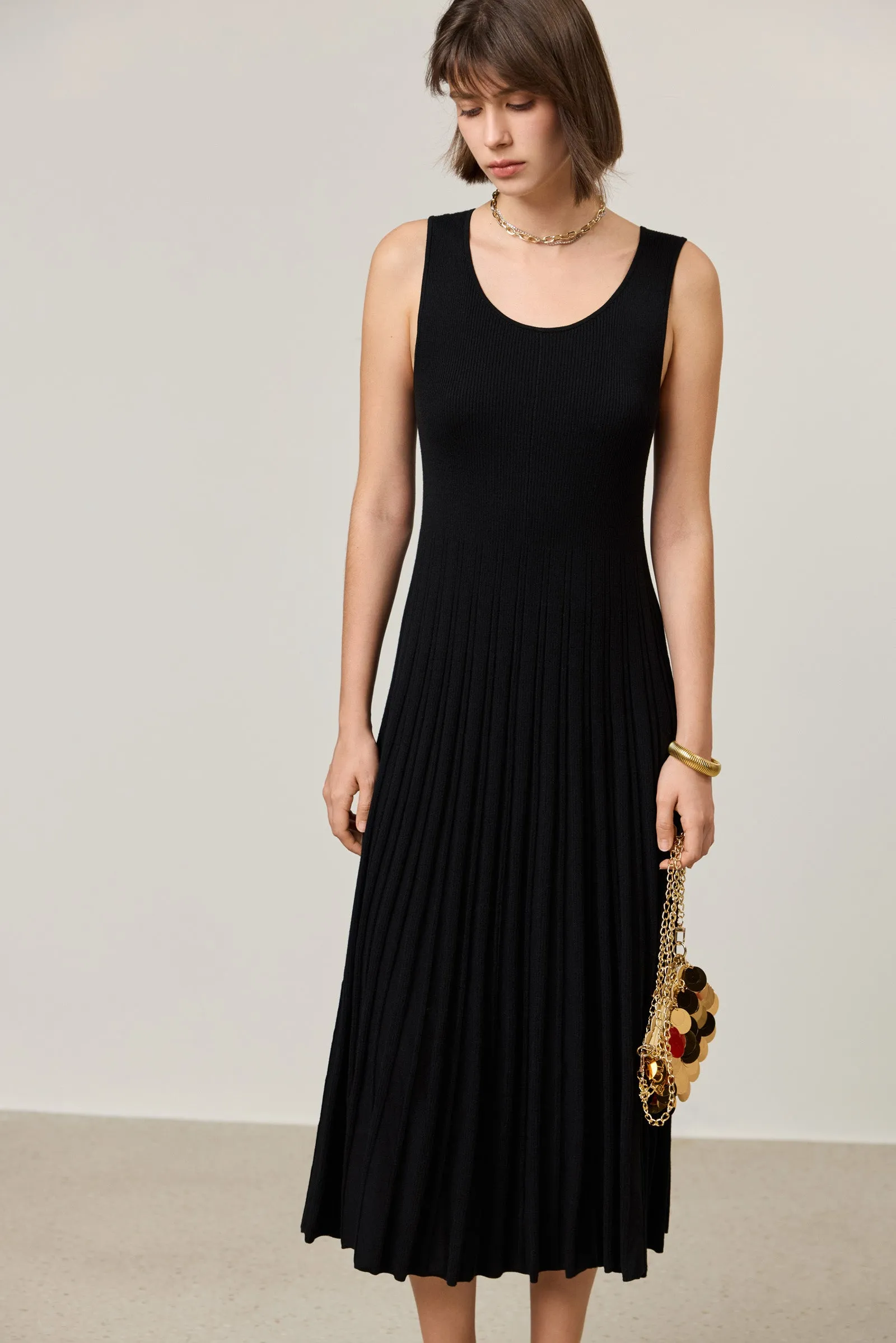 LILY Slim Fit Black Slip Dress