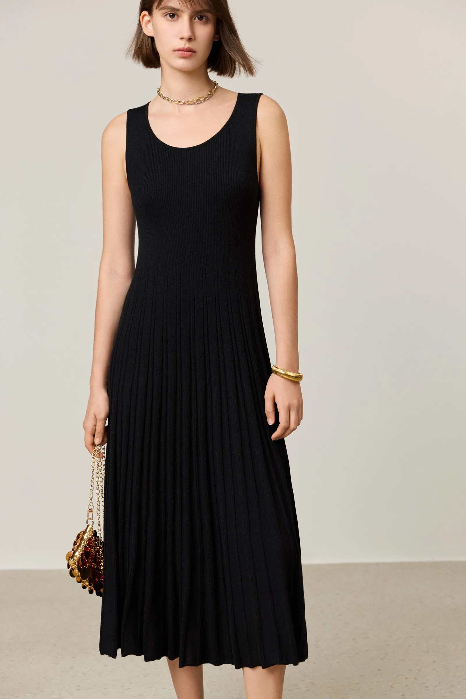 LILY Slim Fit Black Slip Dress