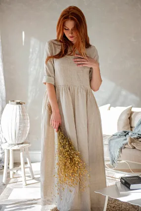 Linen Smock Dress