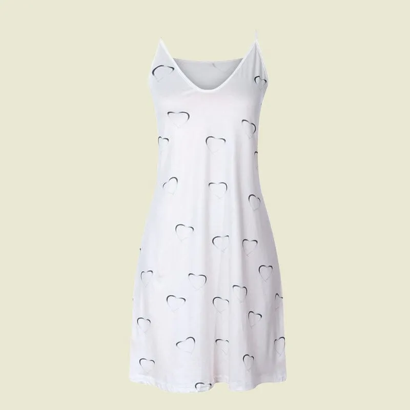 Loose Print Slip Dress