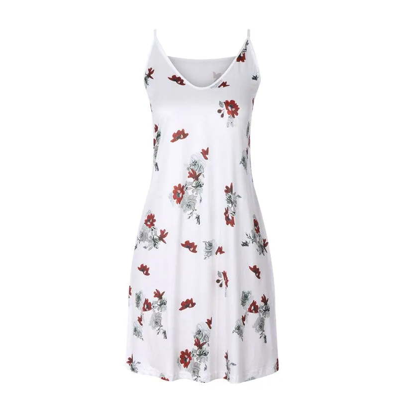 Loose Print Slip Dress