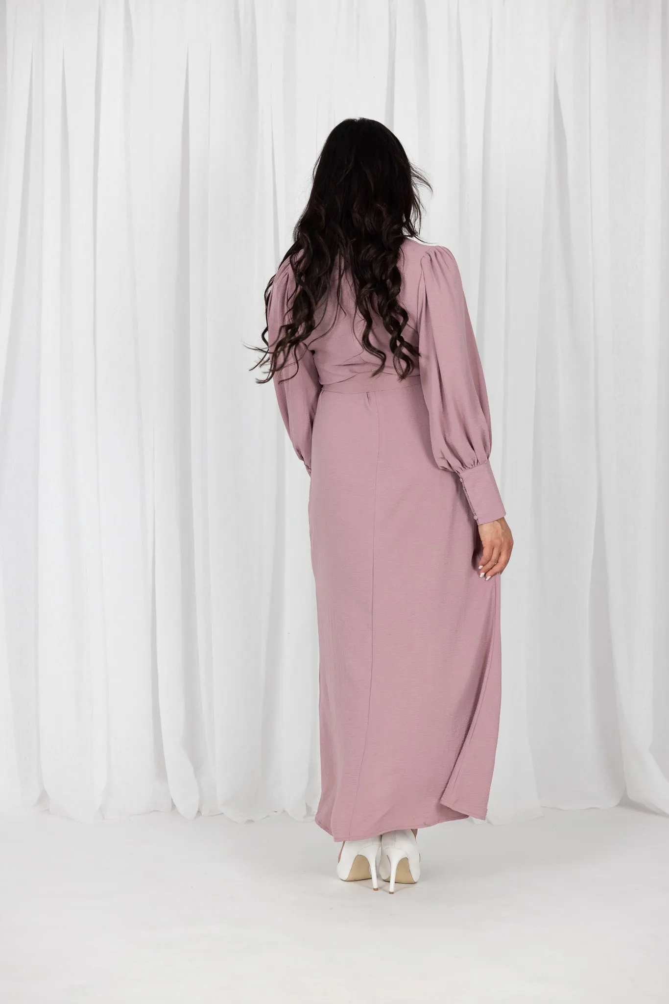 Lucine Tie Neck Maxi Dress