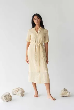 Lumen Shirt Dress in Lemon Drop