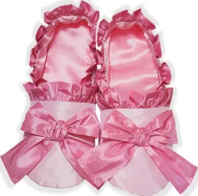 Made to Fit You Pink Taffeta Adult Baby Sissy Booties Slippers by Leanne's