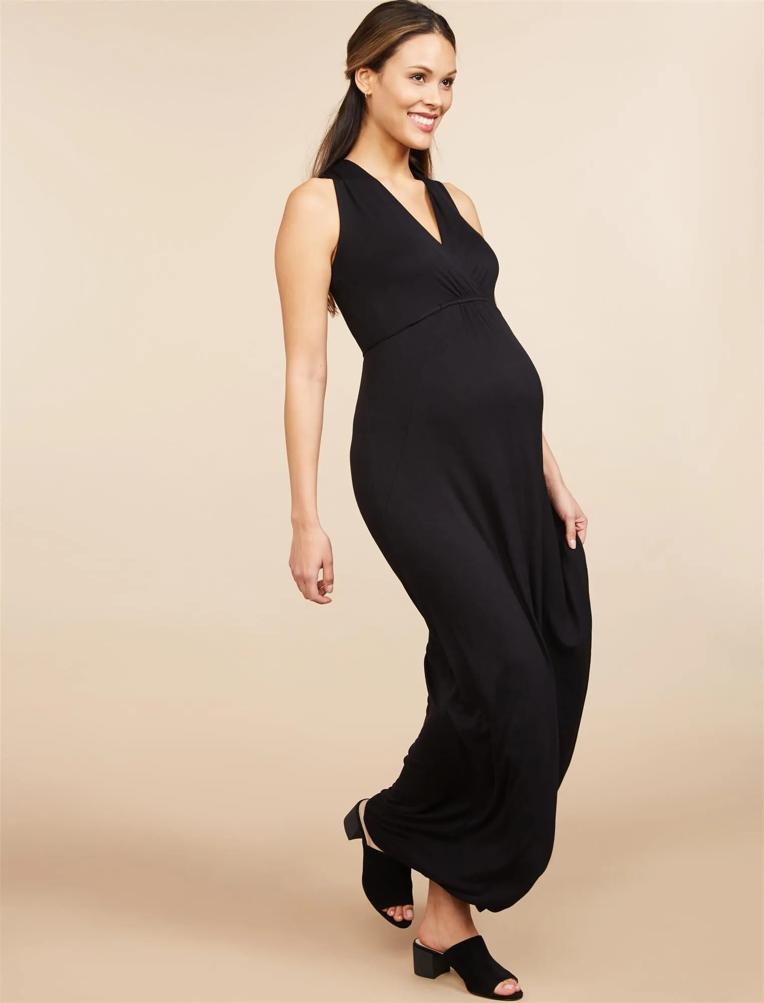 Maternity Maxi Dress in Black