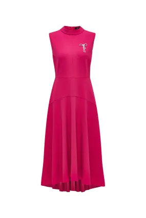 Maxi Dress With Butterfly Bow Brooch