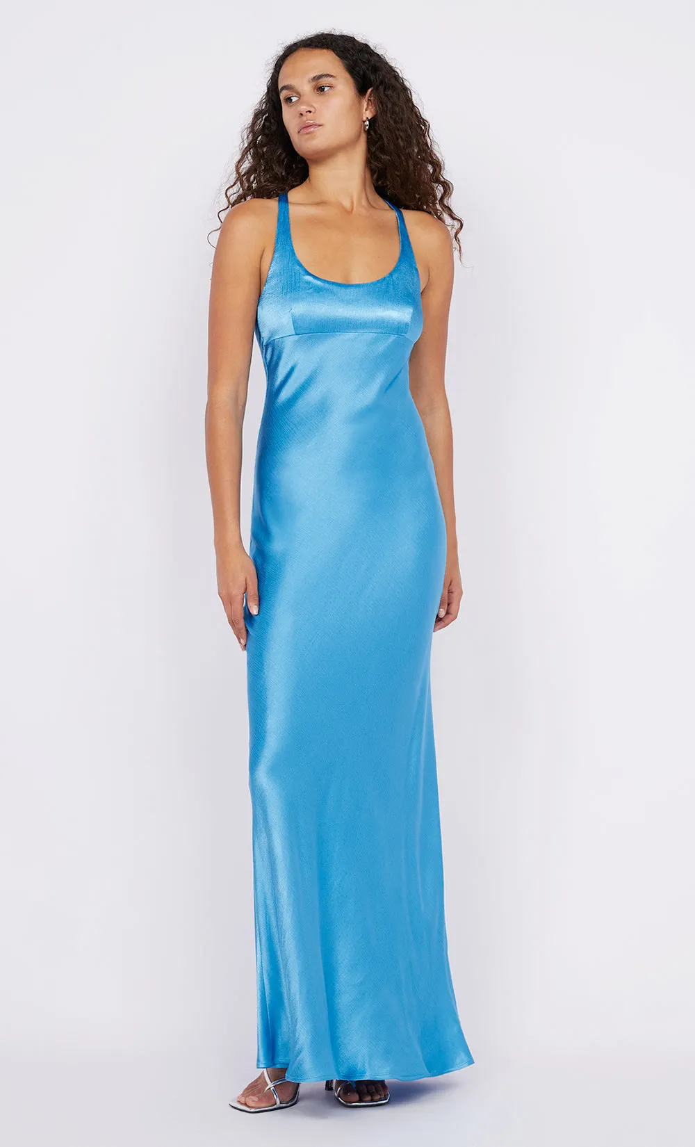 MAXINA CROSSOVER DRESS - SAPPHIRE