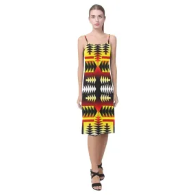 Medicine Wheel Strips Basketball Alcestis Slip Dress