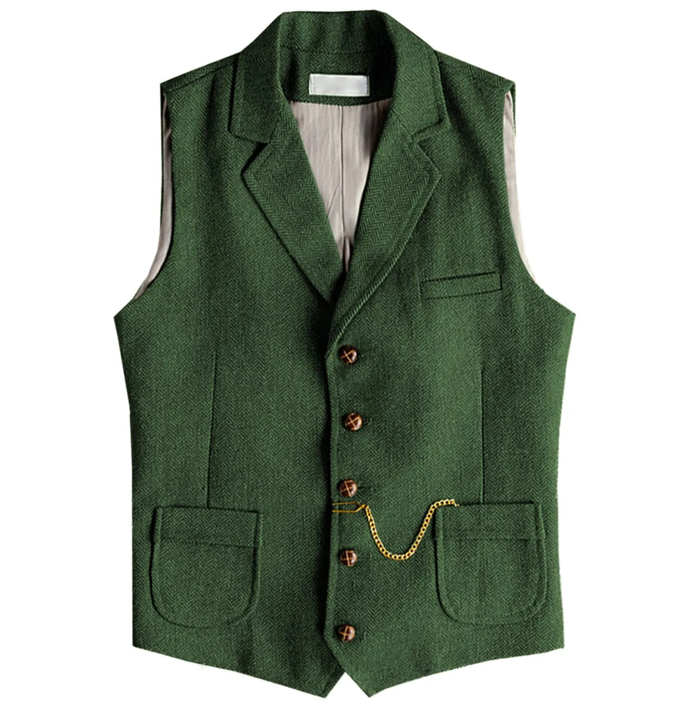 Men's Notch Lapel Single Breasted Waistcoat