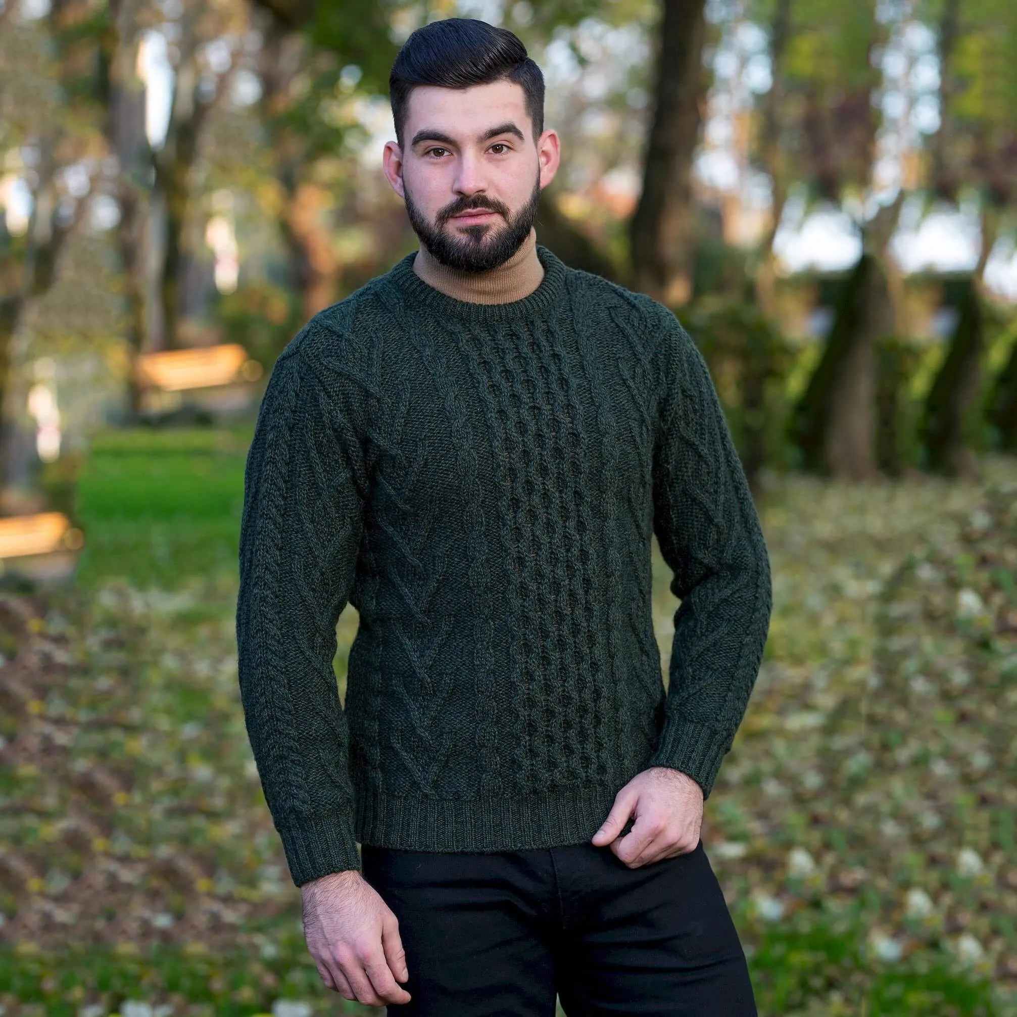 Men's Traditional Irish Aran Sweater