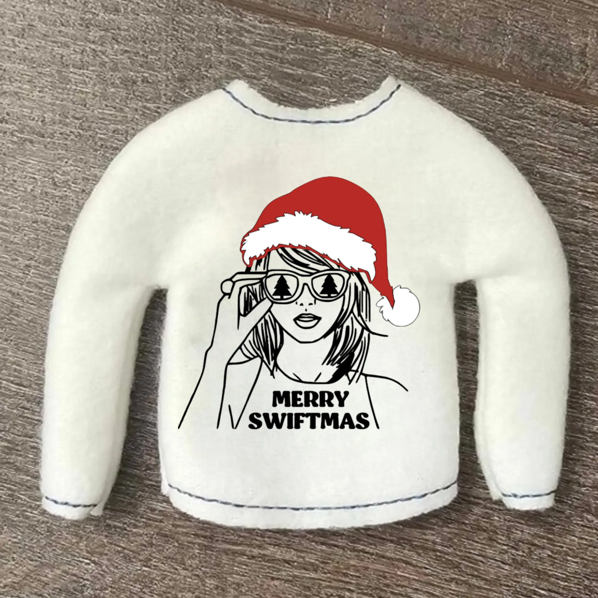 Merry Sw1ftmas sweater for 12" doll