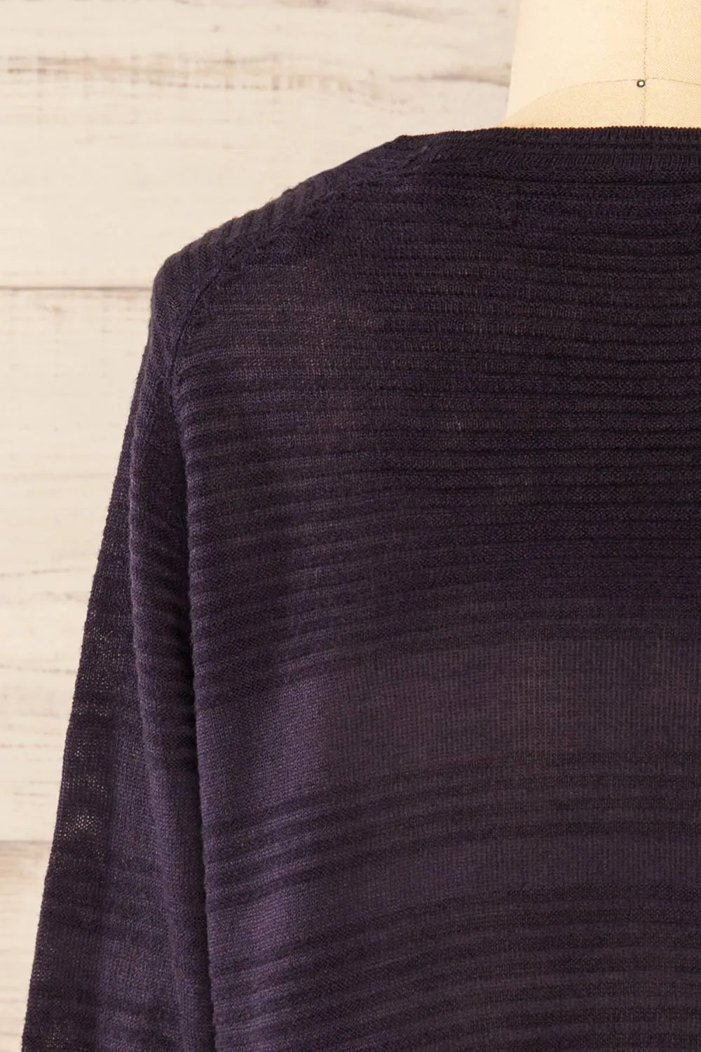 Mirando Navy | Thin Knit Striped Sweater