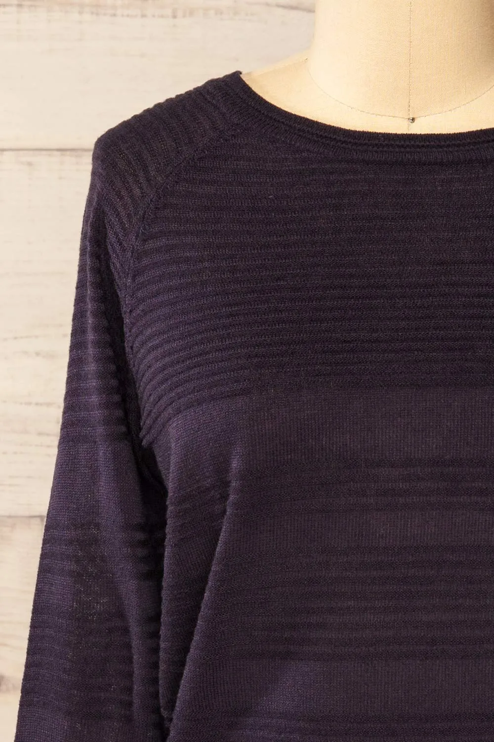 Mirando Navy | Thin Knit Striped Sweater