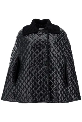 Moncler quilted cape with collar