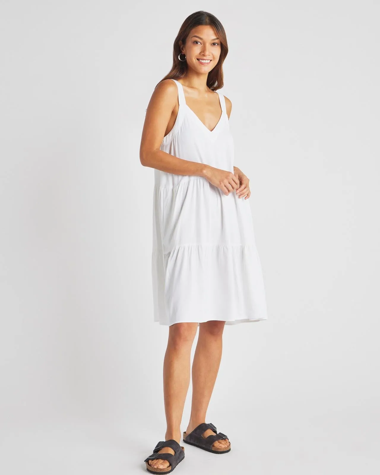 Napa Tiered Solid Dress