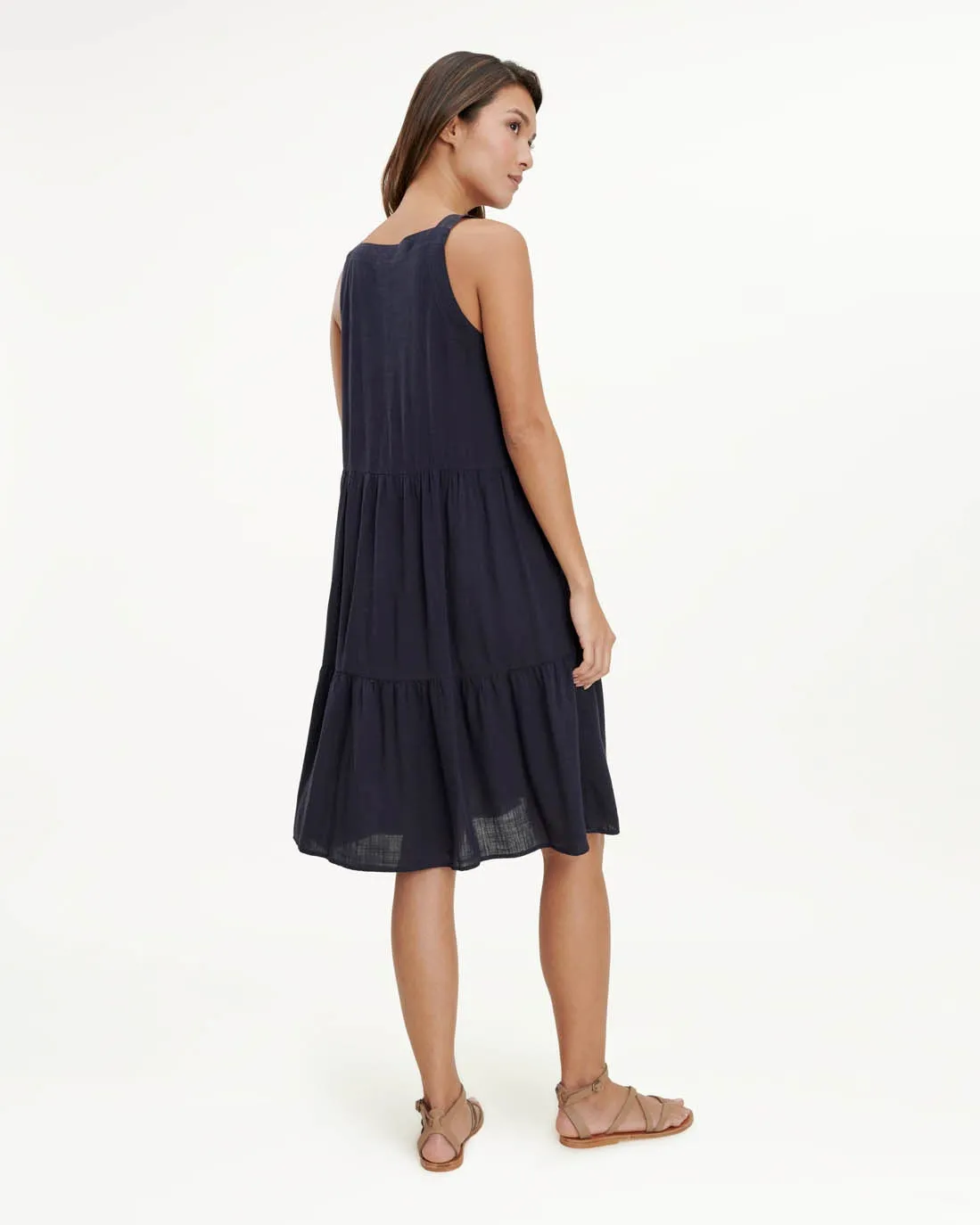 Napa Tiered Solid Dress