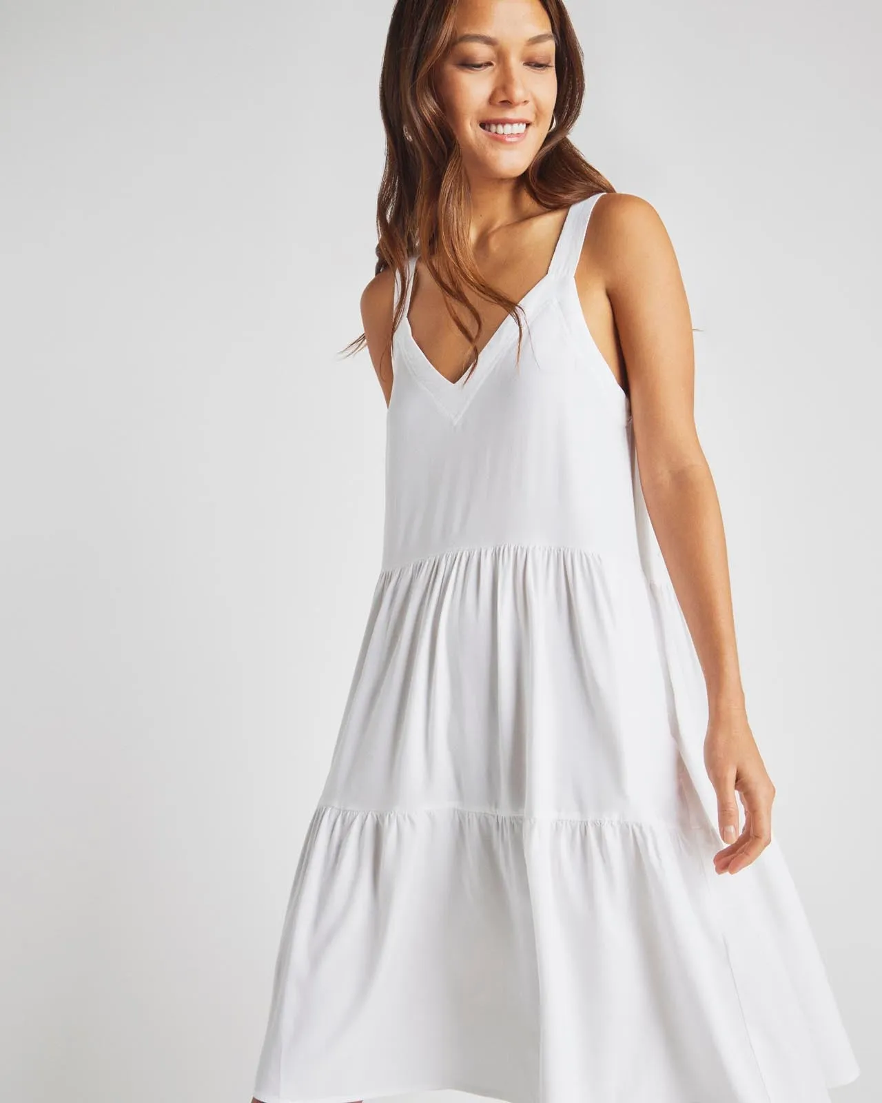 Napa Tiered Solid Dress