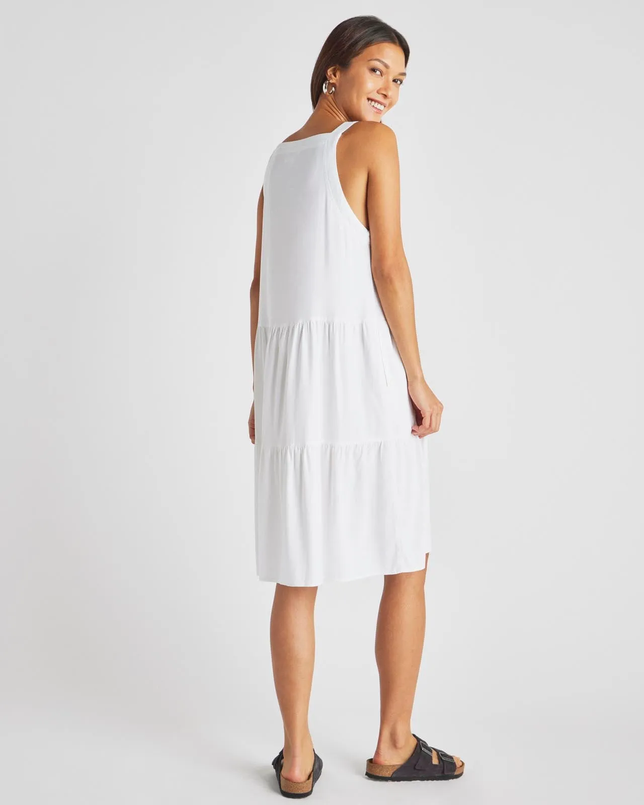 Napa Tiered Solid Dress