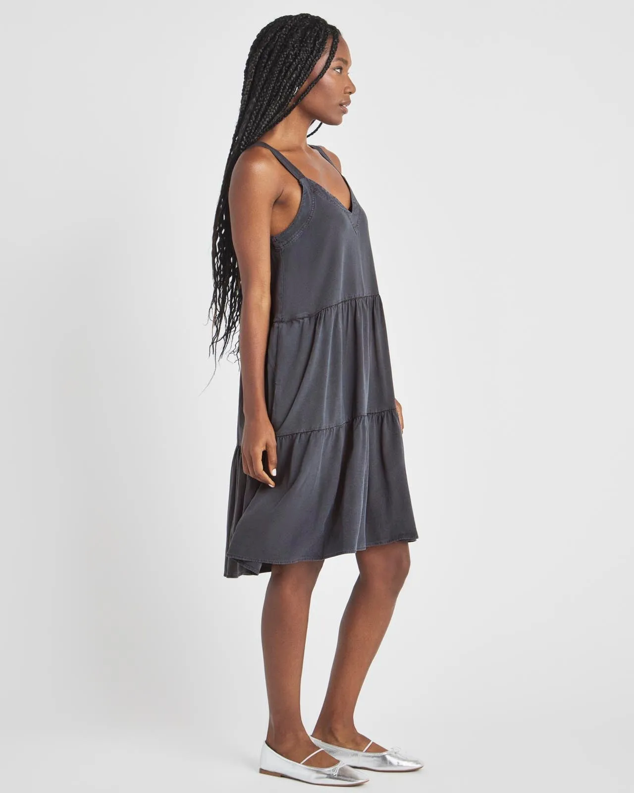 Napa Tiered Solid Dress