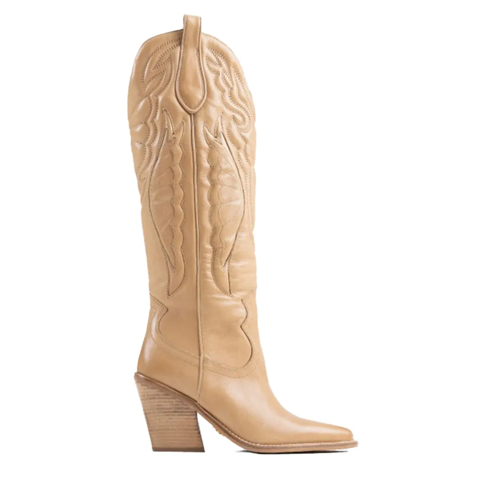 New Kole Camel High Western Boots