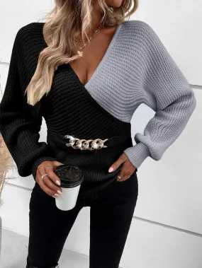 NEW* Let Me Adore You Two Tone Chain Detail Batwing Sweater