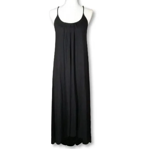 Nicole Miller High Low Hem Lightweight Spaghetti Straps Maxi Dress