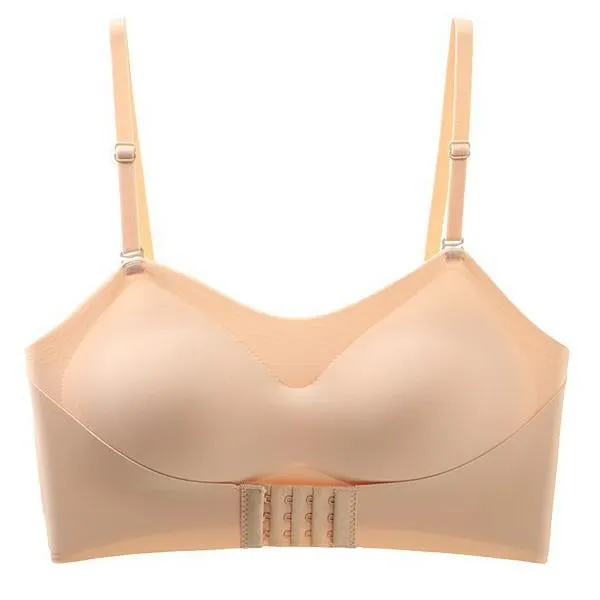 Non-Slip Strapless Invisible Push-up Front Buckle Wireless Bra