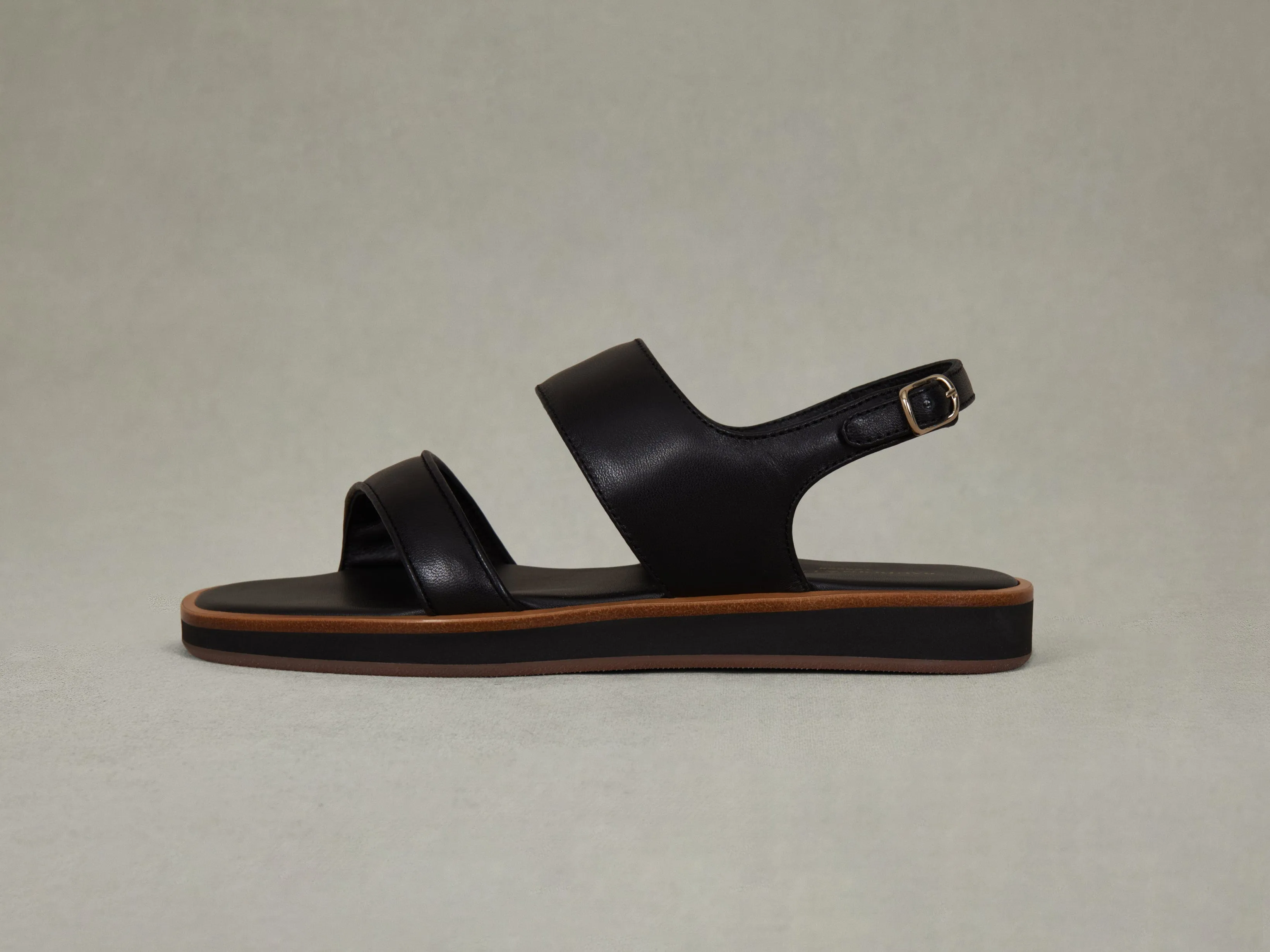 Nuage Sandal in Black Nappa