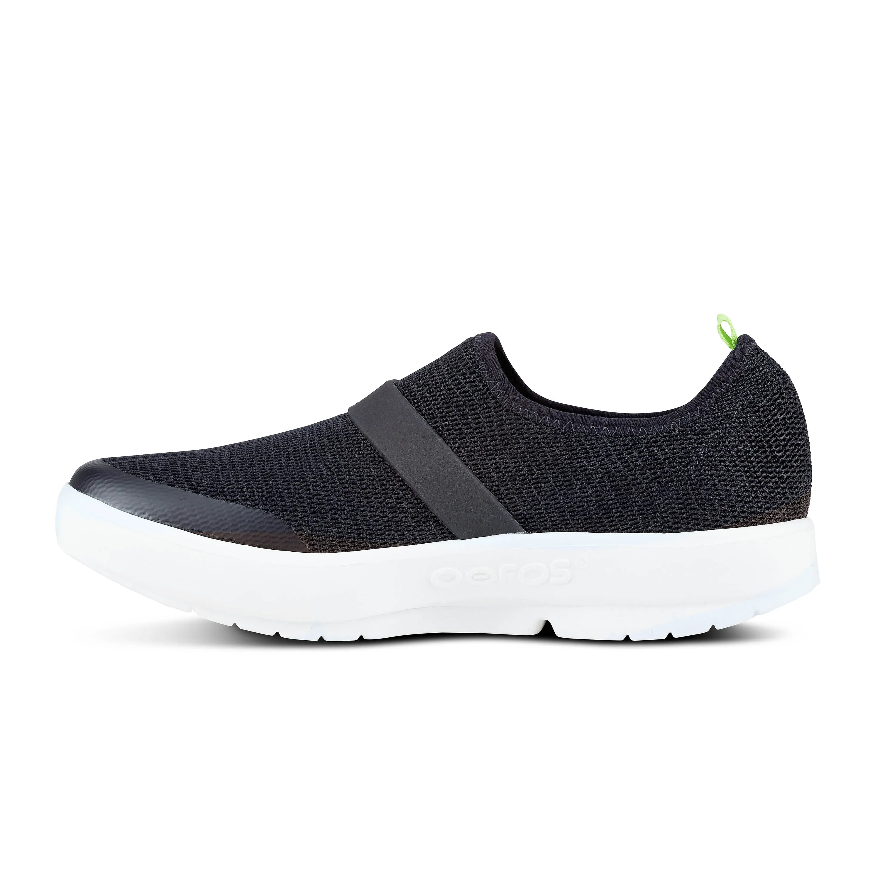 'OOFOS' Women's OOmg Fibre Low Slip On - White / Black