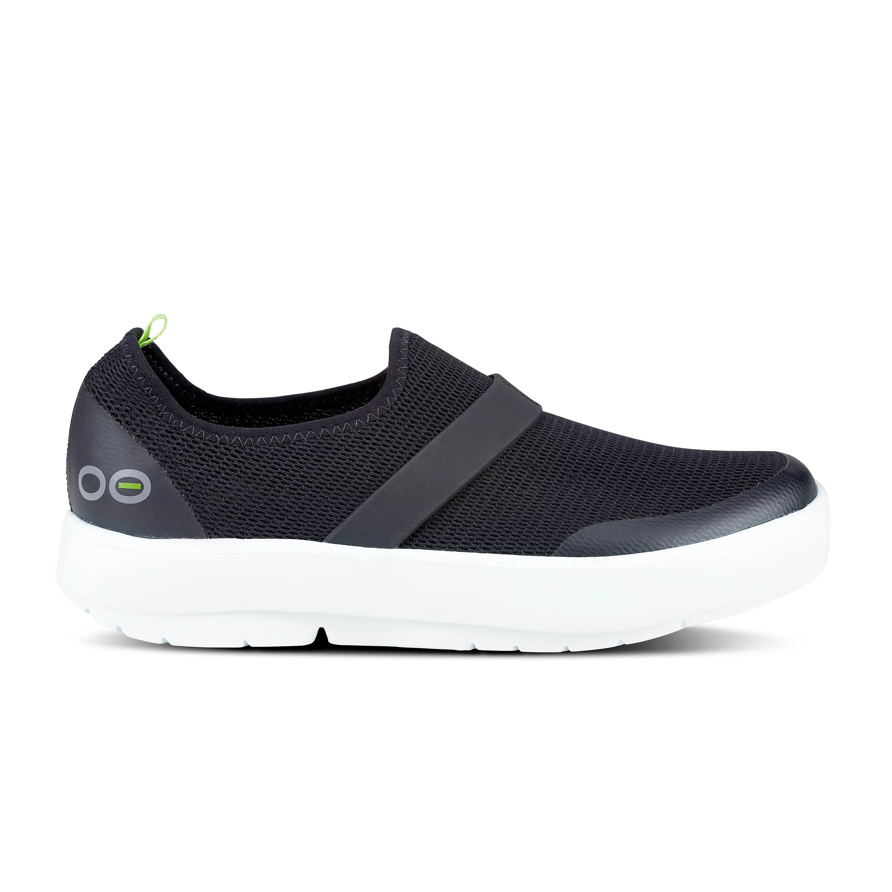 'OOFOS' Women's OOmg Fibre Low Slip On - White / Black