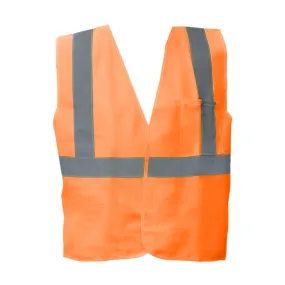 Orange Class 2 Safety Vests (Velcro Closure) - X Style