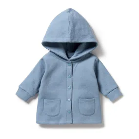 Organic Cotton Quilted Jacket | Storm Blue